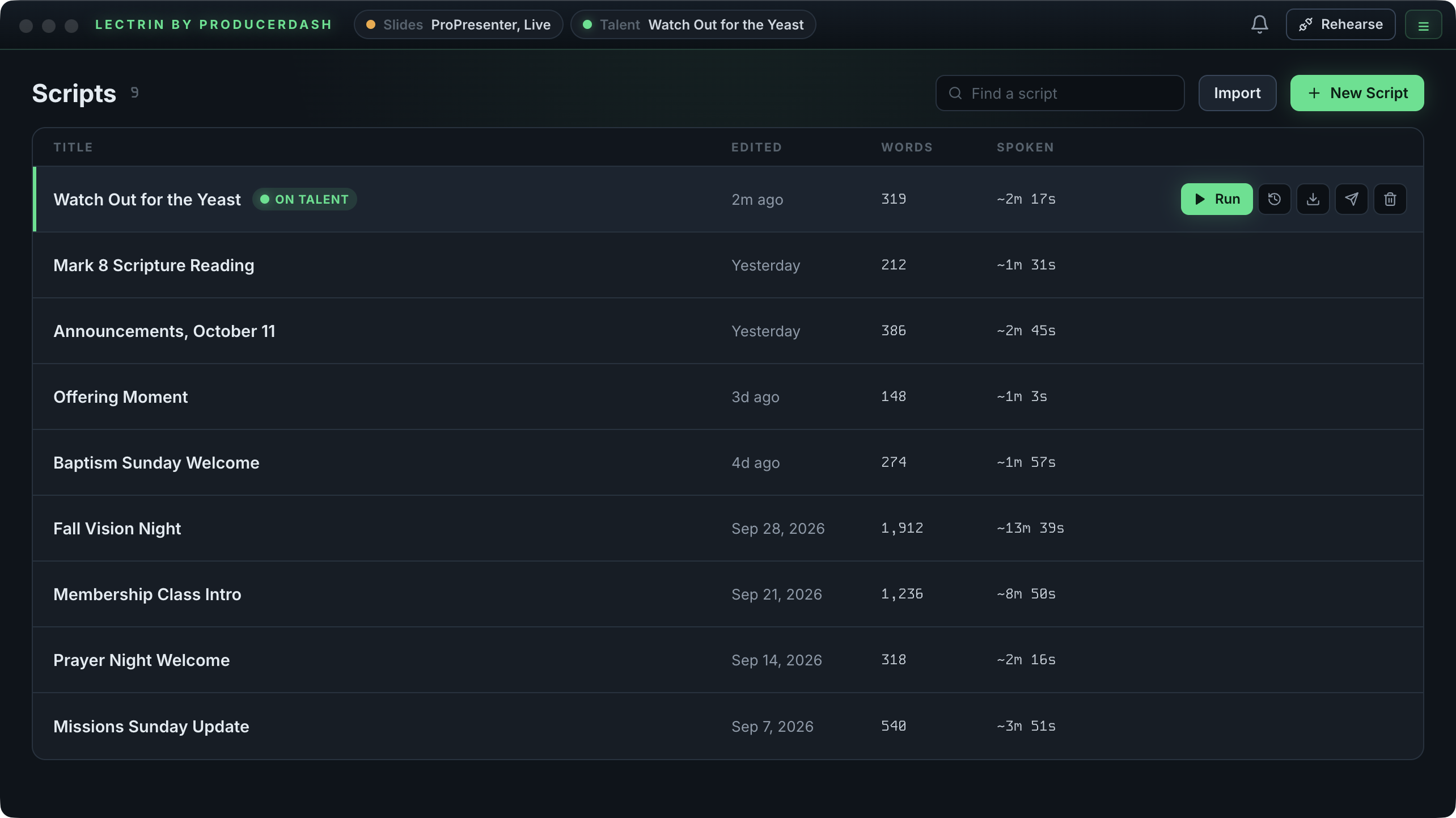 Operator Dashboard